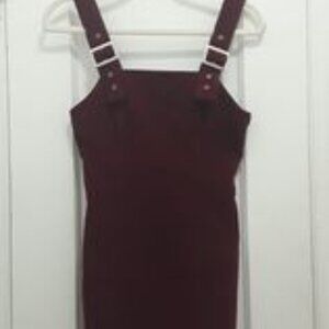 TopShop Burgandy/ Wine Corduroy Dress Size 6